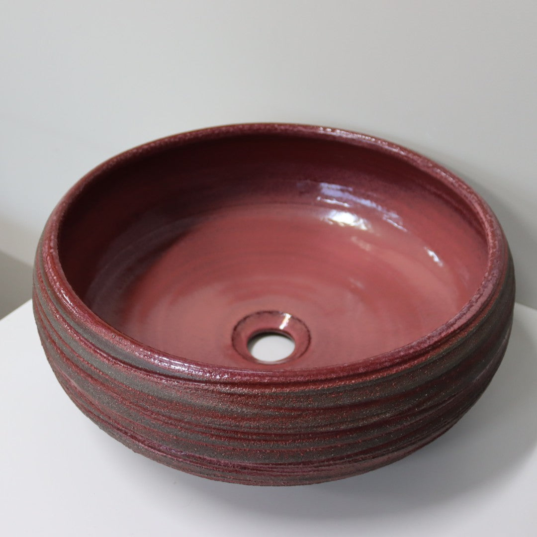 Lavabo da Appoggio Rosso Fiammato