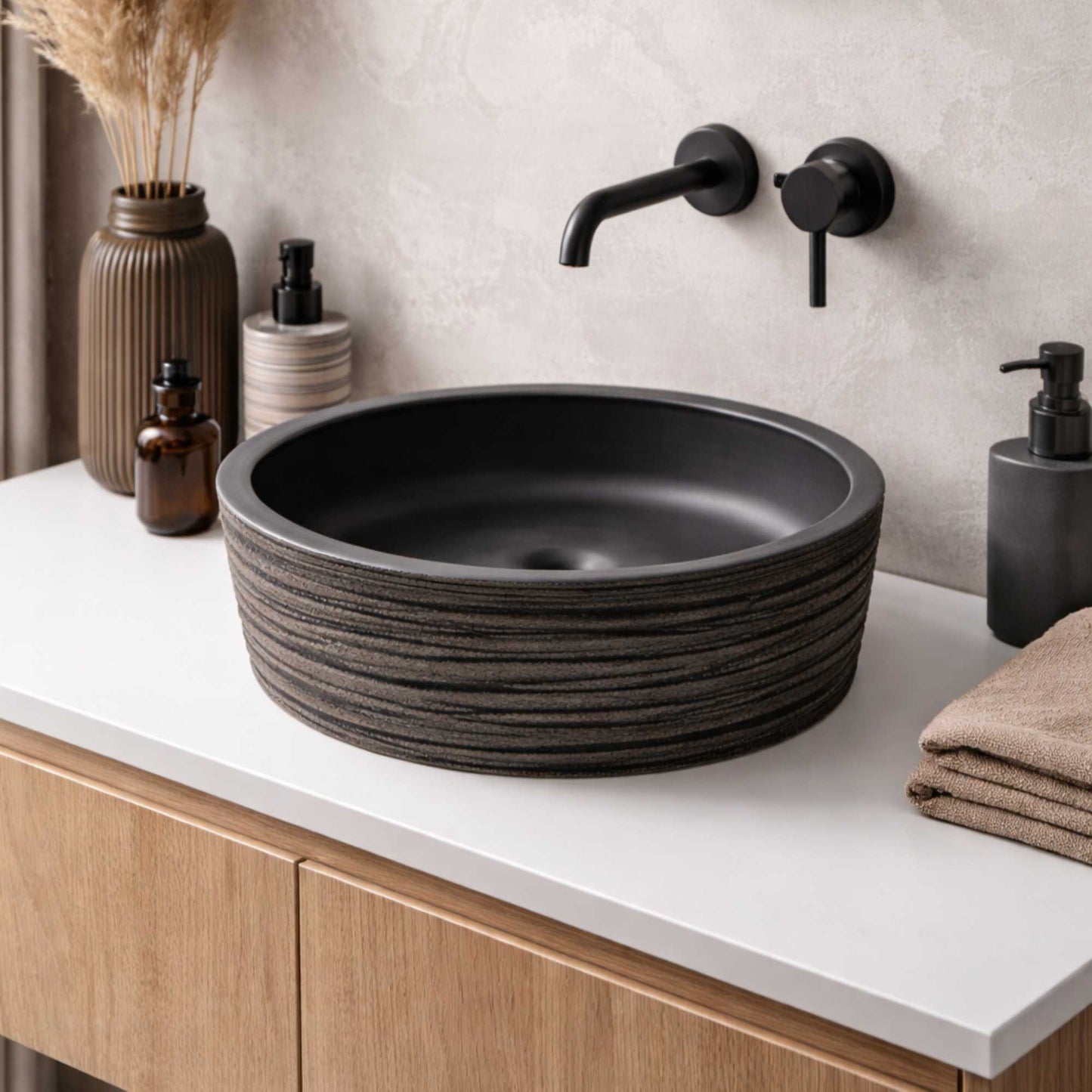 Lavabo da Appoggio Nero Matt